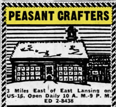 Peasant Crafters - May 1961 Ad (newer photo)